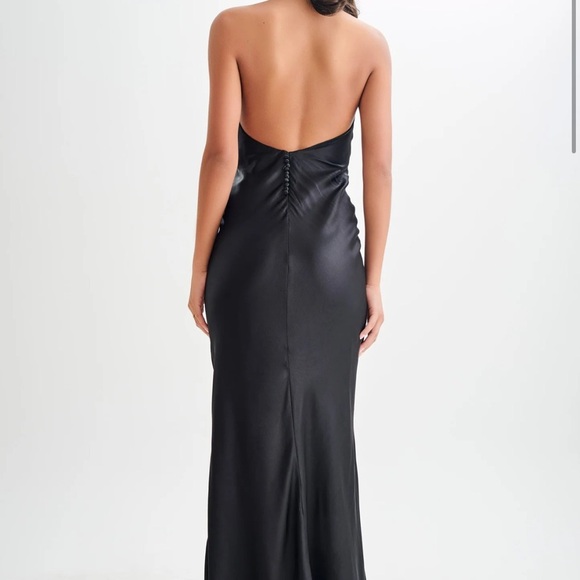 MESHKI new Claire Satin Drape Back Maxi Dress XL - Picture 14 of 15